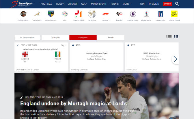 Supersport homepage