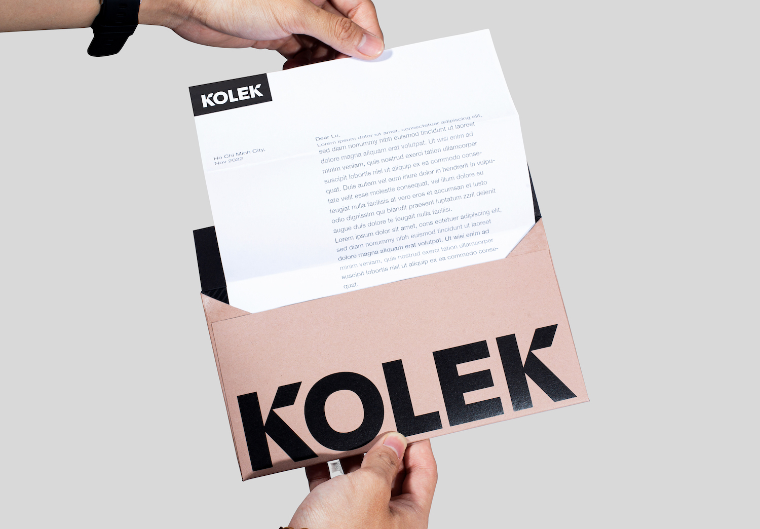 Artifact from the branding project for Kolek by Bracom Agency