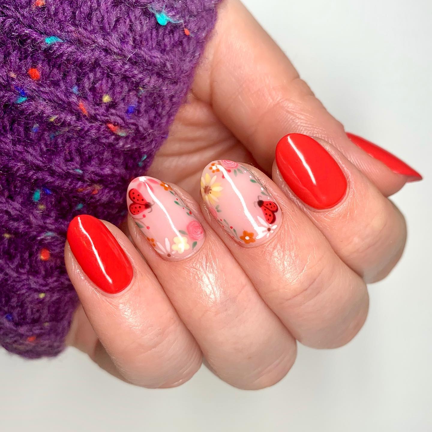 Love Bug Nail Design