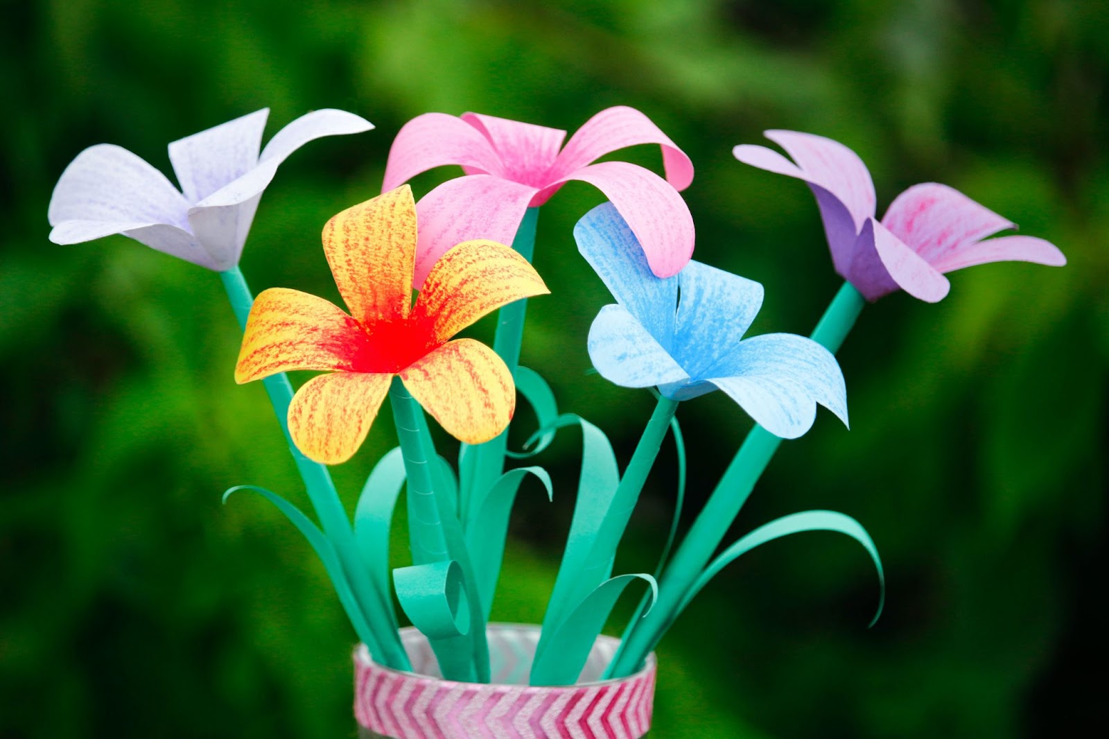 Paper flowers diy kids for cinco de mayo