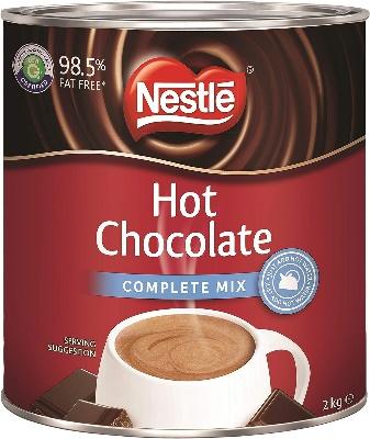 A can of hot chocolate mix

Description automatically generated