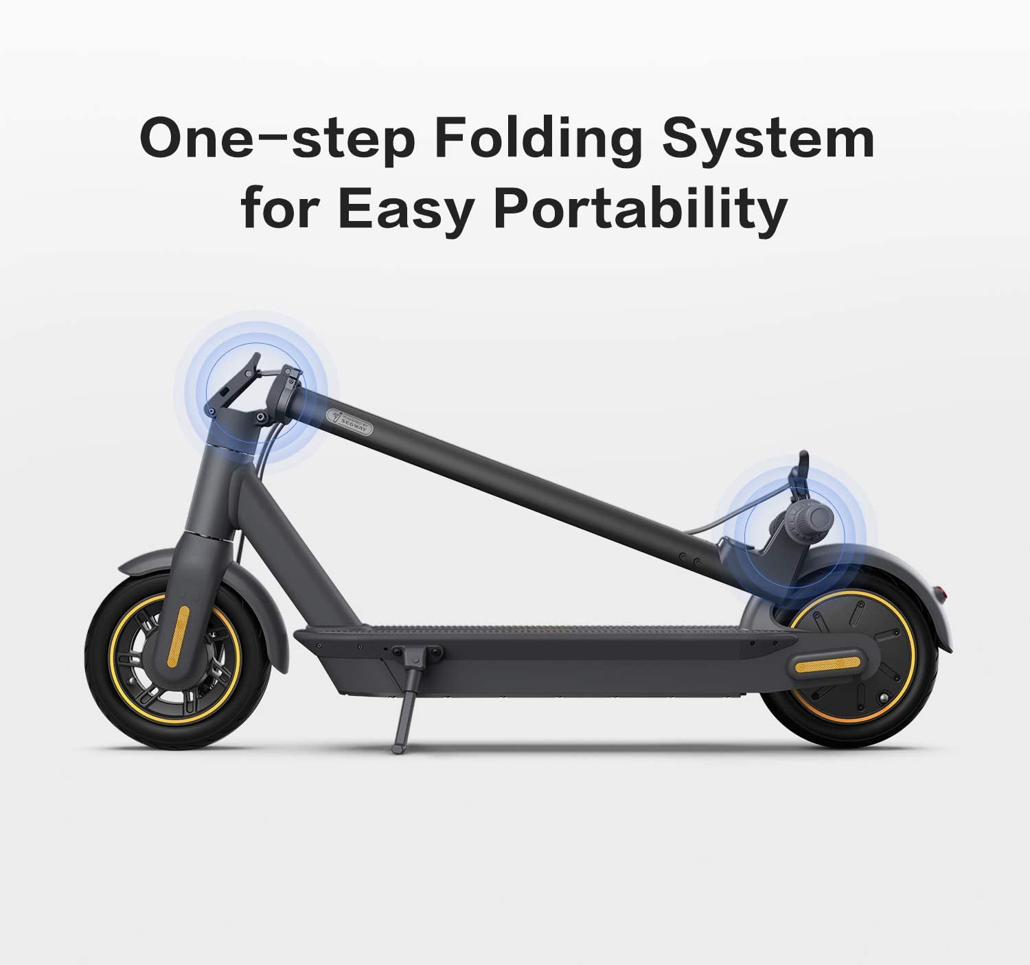 This image shows the design of the Segway Ninebot MAX Electric Kick Scooter.
