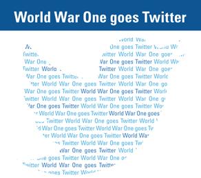 Logo of the project World War One goes Twitter