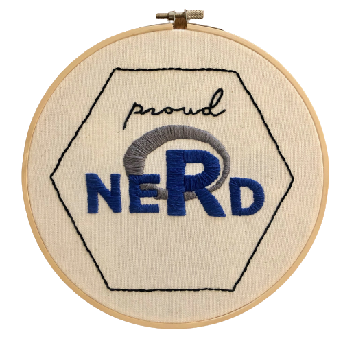 proud neRd String Embroidery by Perri Katzman