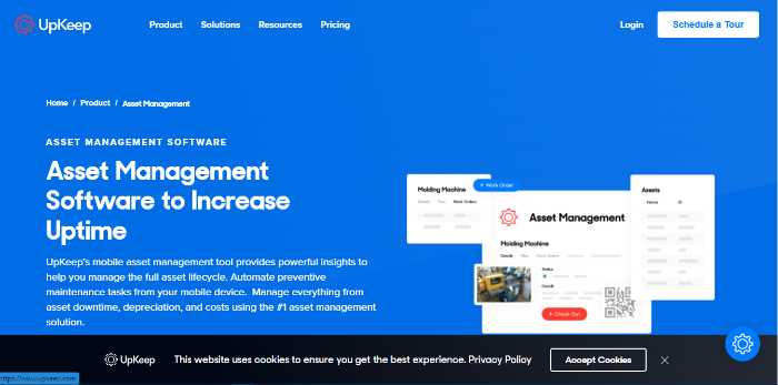 upkeep asset landing page 