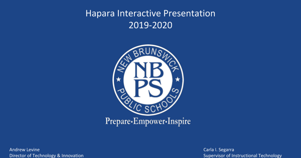 Hapara Interactive Presentation2019-2020