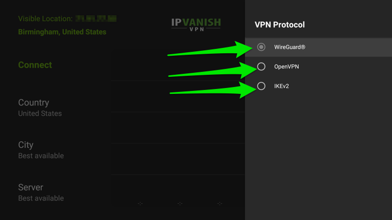 IPVanish VPN protocol