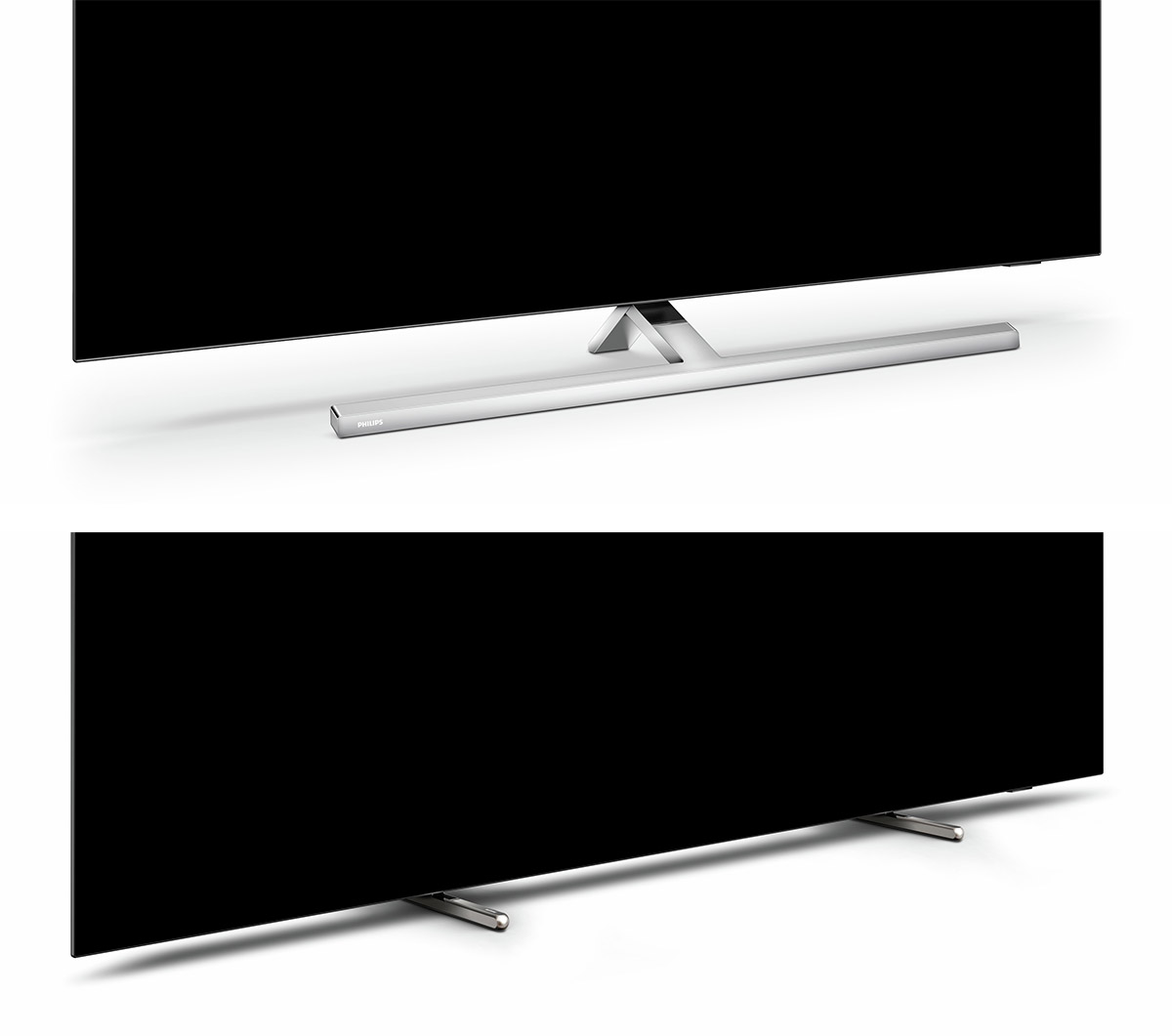 Nouvelles tv Philips 2022 : gamme Philips OLED 807 (détails des pieds)