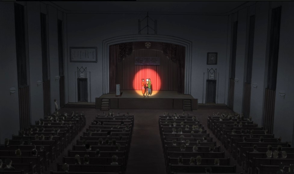 Toyosato hall in the anime