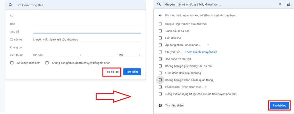 BMPro - Cách chặn tin nhắn rác qua Gmail bằng bộ lọc