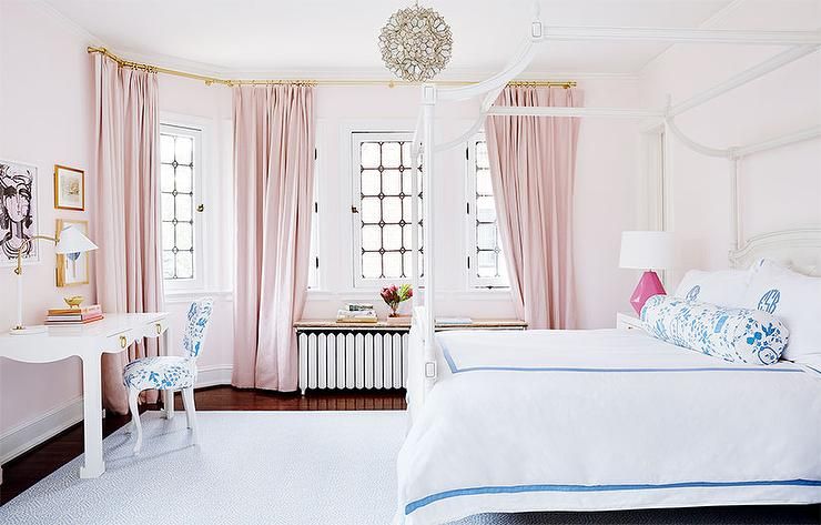 Pink, Blue, and White Bedroom Designs