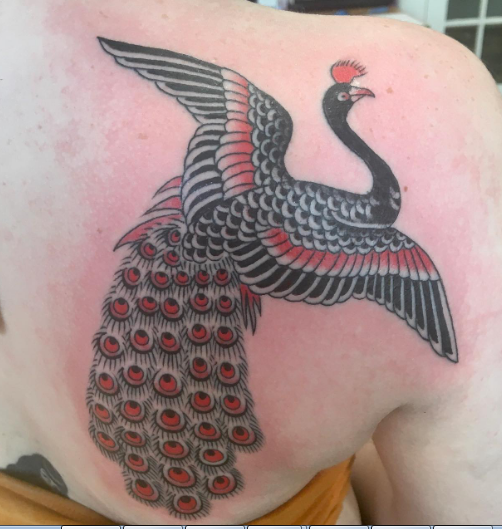 Amazing Japanese Peacock Tattoo