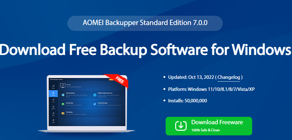 download freeware - AOMEI Backupper
