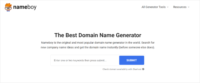 Nameboy domain name generator
