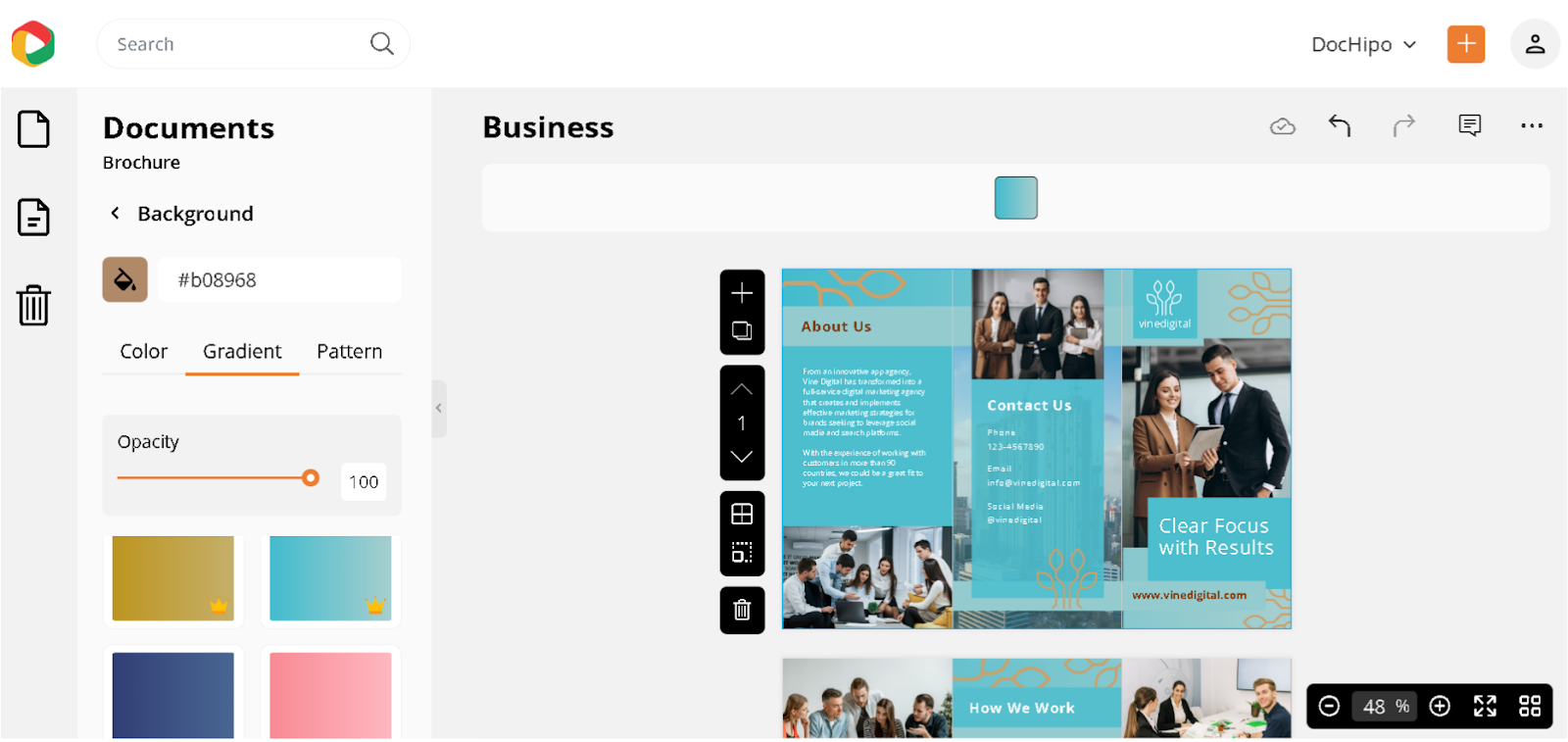 background design of business brochure changed