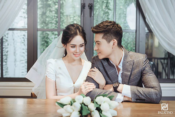 chụp ảnh cưới trong studio ở palatino