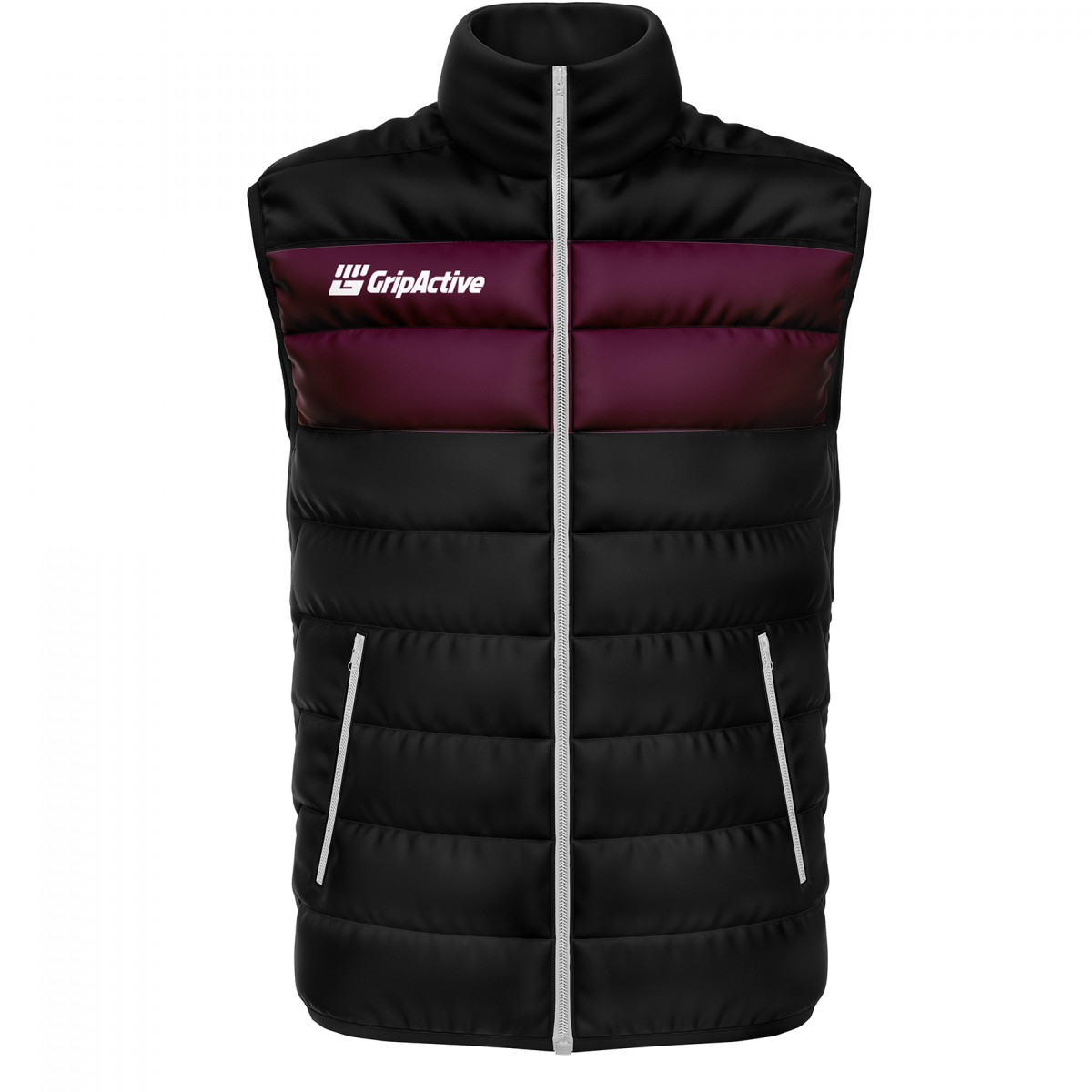 Grip Active Maroon And Black Colour Gilet