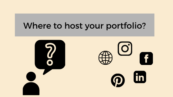 Infographic on where to host a photography portfolio