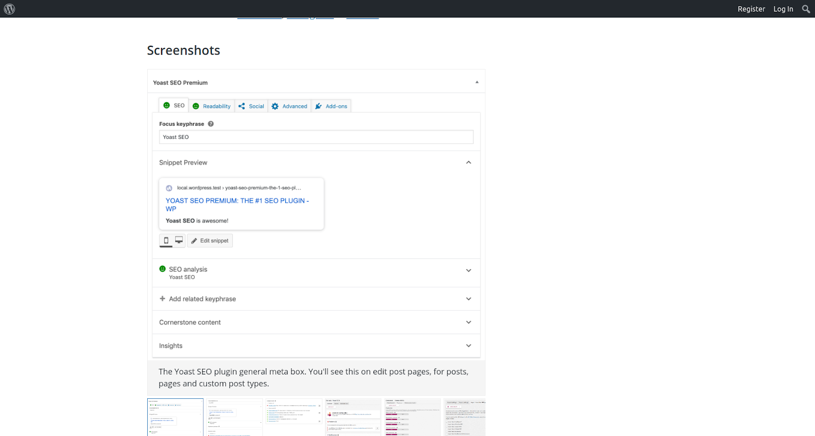 yoast seo plugin screenshots