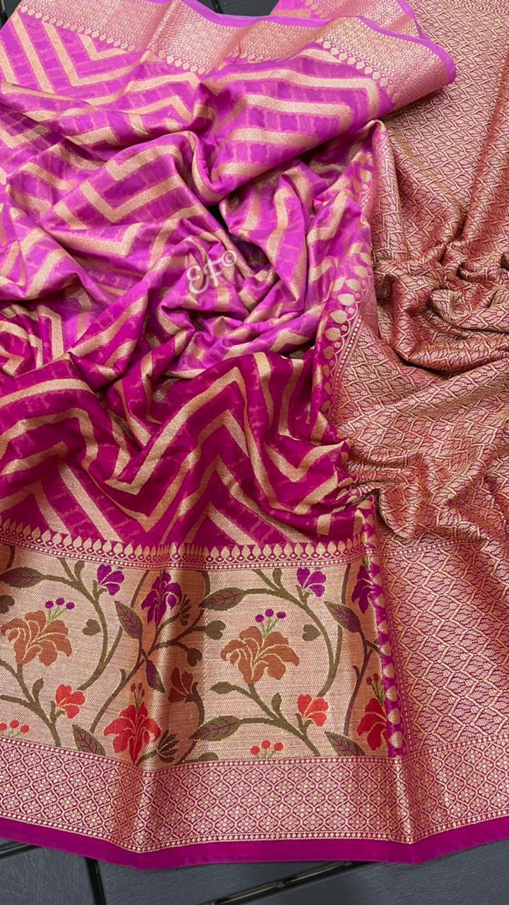 Dual Shaded Banarasi Georgette Silk Sarees