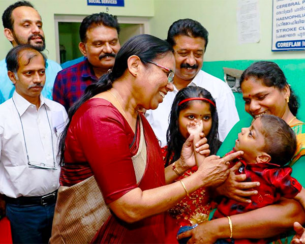 Kerala minister KK Shailaja wins hearts with gesture towards disabled child  - Newz Hook - Changing Attitudes towards Disability
