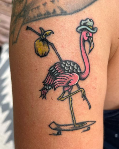 Flamingo Miniature Animal Tattoo Women