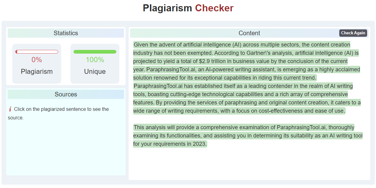 Checking for Plagiarism