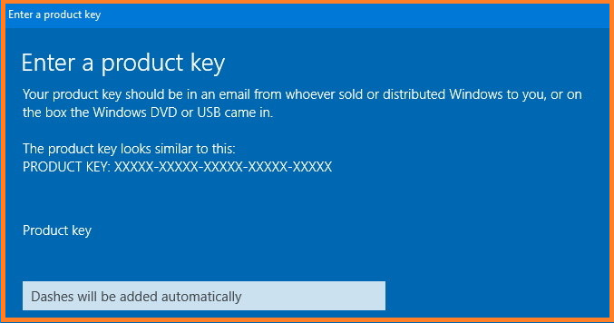 Windows 10 Product key