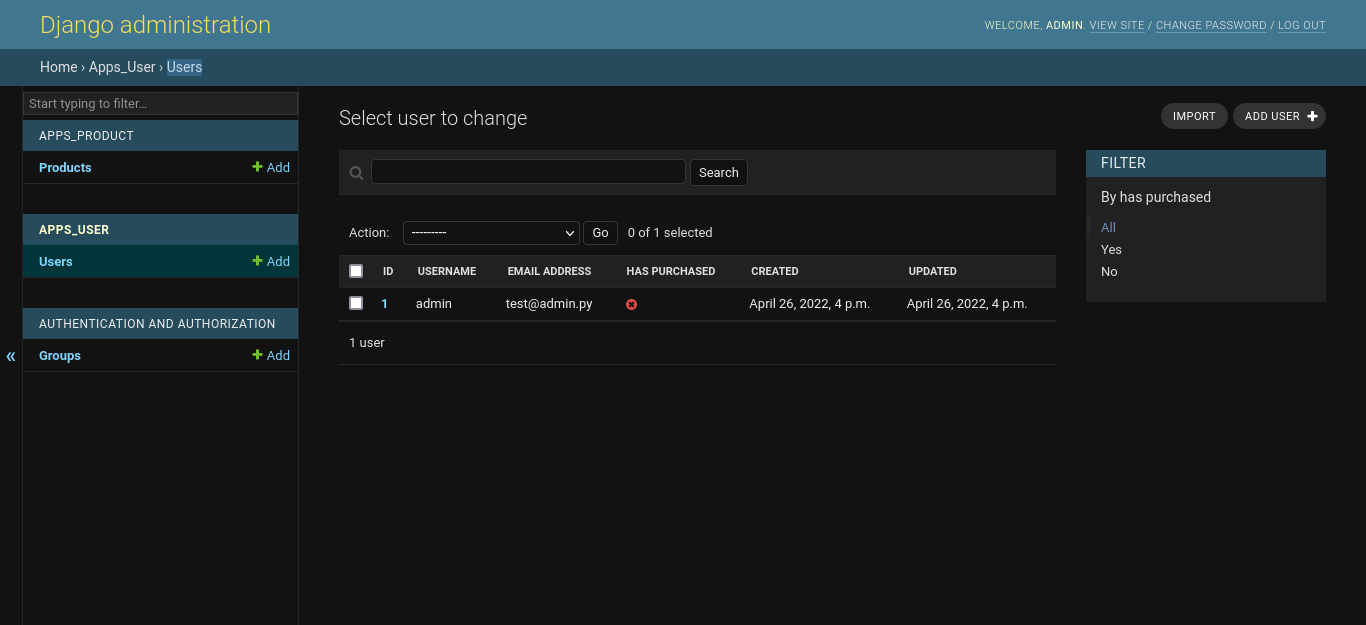 Django Charts via DRF - Load Users Data