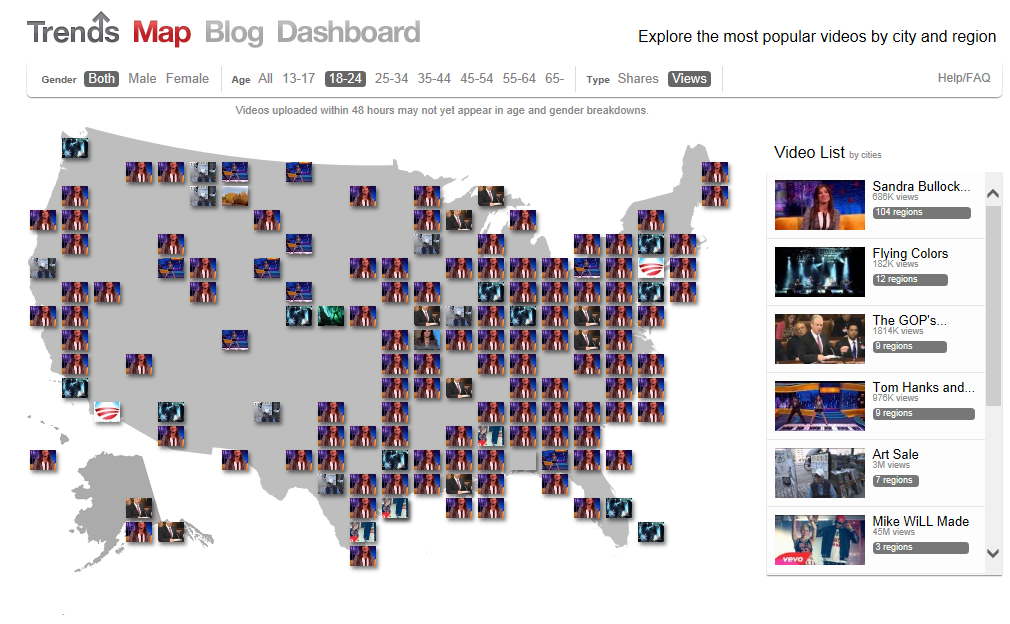 October 2013 YouTube Trends Map Kerin Hartley Marketing