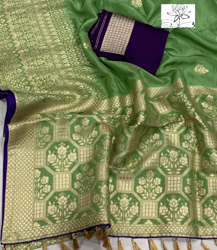 Banaras pure munga crep silk allover weaving motifs saree