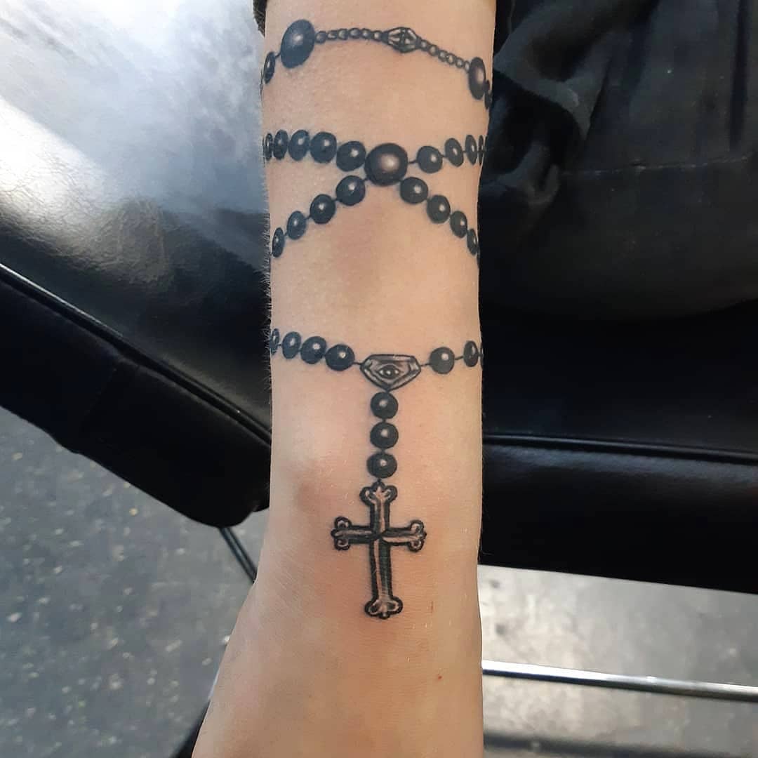 rosary beads tattoo 