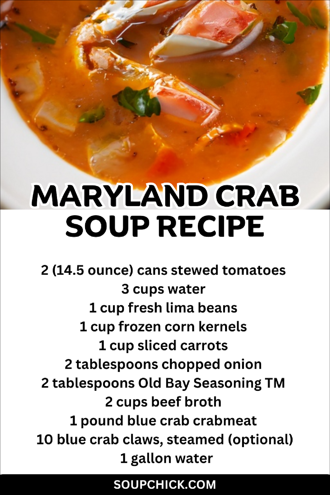 maryland crab soup recipe