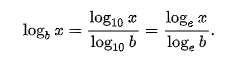 Dạng công thức logarit cơ bản