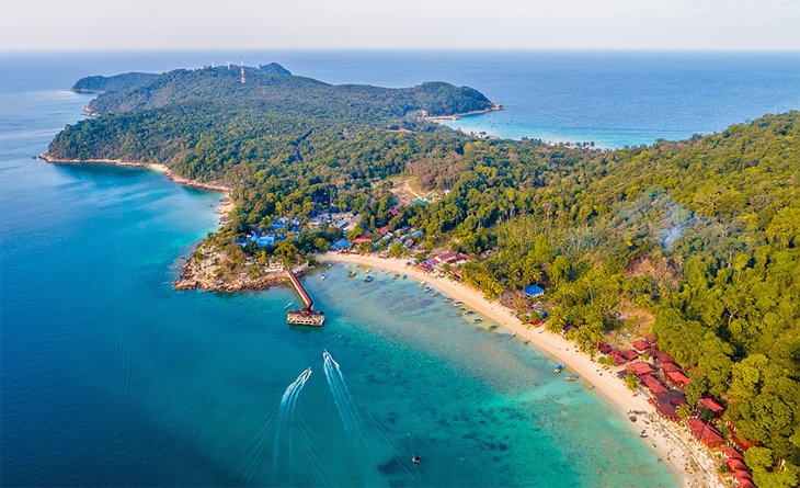 Aerial view of the Perhentian Islands