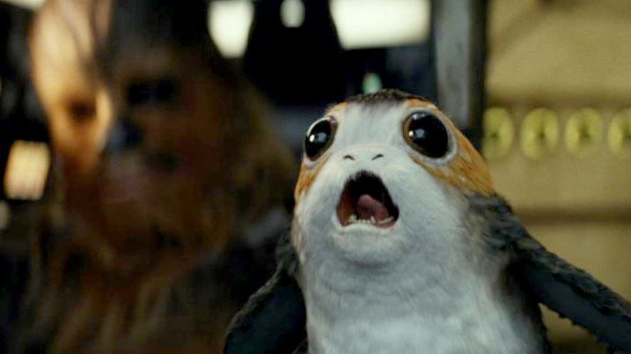 The "Star Wars" movie opening this week will introduce new birdlike creatures called porgs, which may inspire affection and toy sales. Photo by Disney-Lucasfilm.