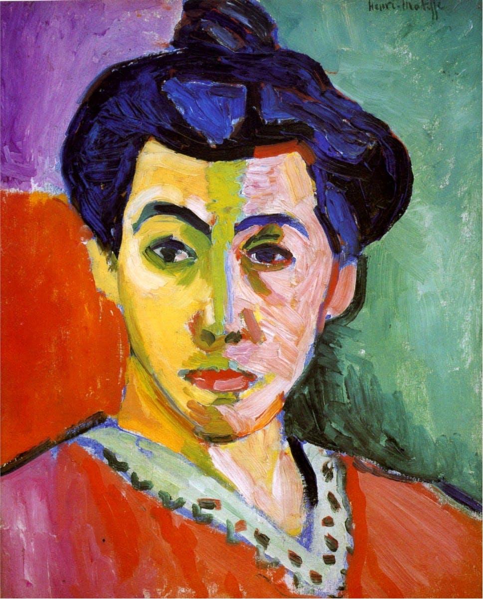 matisse-henri-portrait-raie-verte-painting