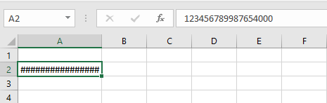 Display number error because of shorter column width