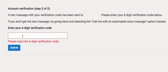 Enter the code and click Submit- How to verify Youtube account 