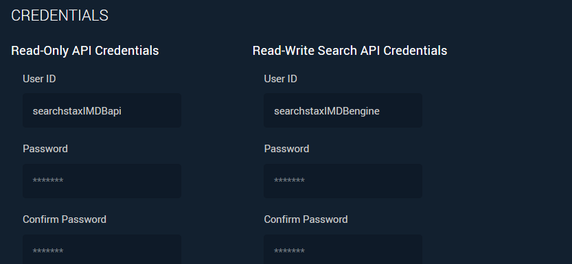 Search API Tab