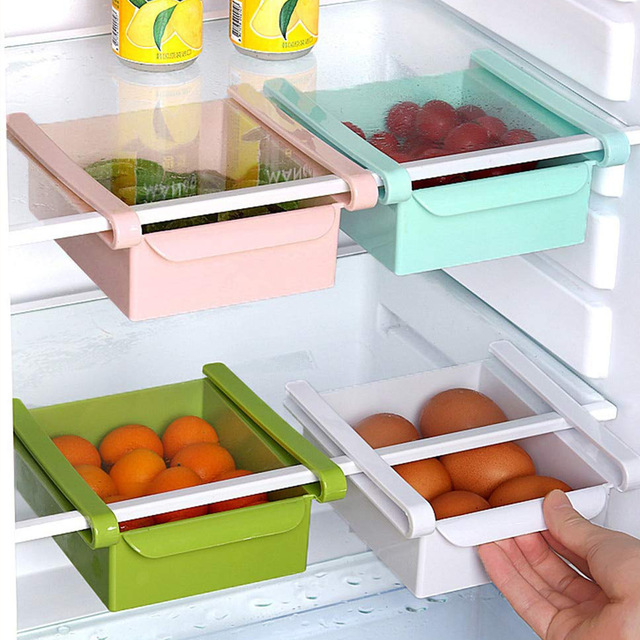 Use small containers to organize a fridge
