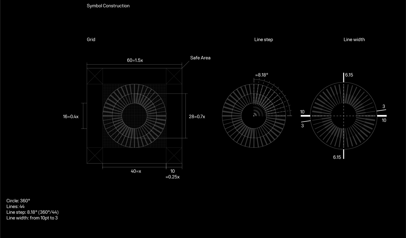 branding and visual identity symbol geometry mechanical circle eye Sun machine logo