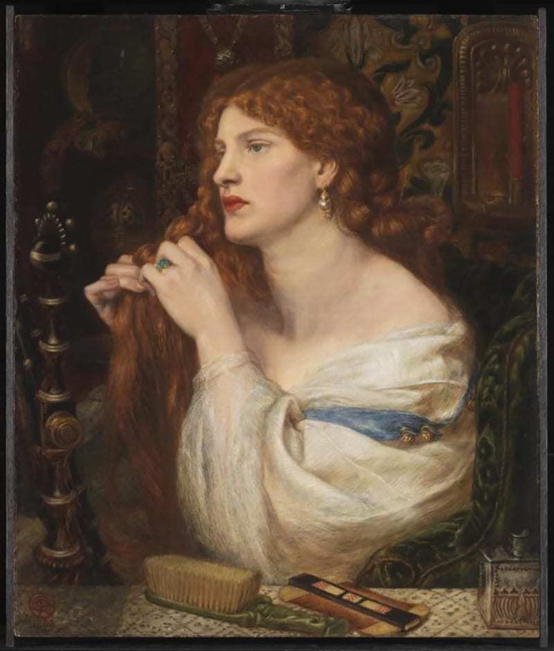 Aurelia (Fazio’s Mistress), circa 1860-70, by Dante Gabriel Rosetti.