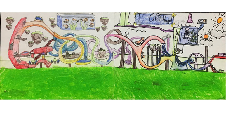 Un grand toboggan Google Olin Wang Richmond Hill, Ontario