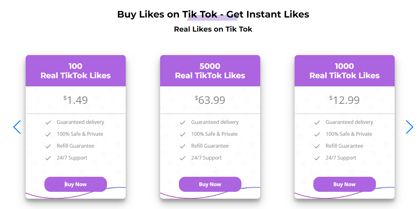 Likigram TikTok packages