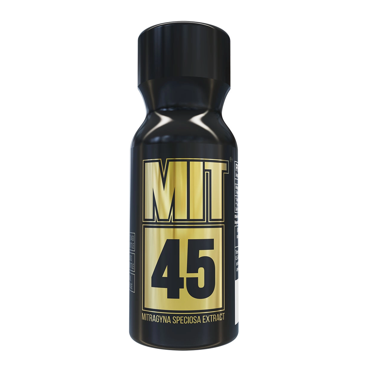 Bottle of a shot of MIT 45 kratom product