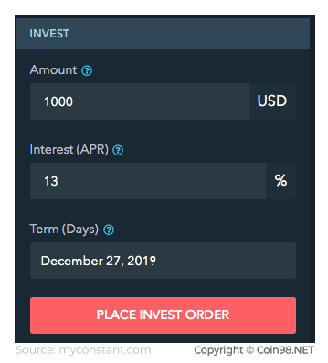 place invest order