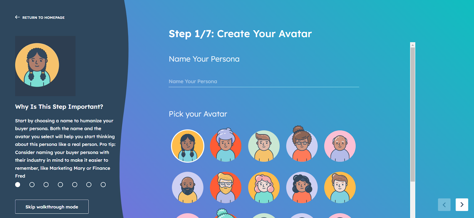 Hubspot buyer's persona template to create unlimited customer avatar