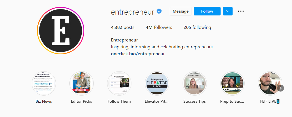 instagram account business plan