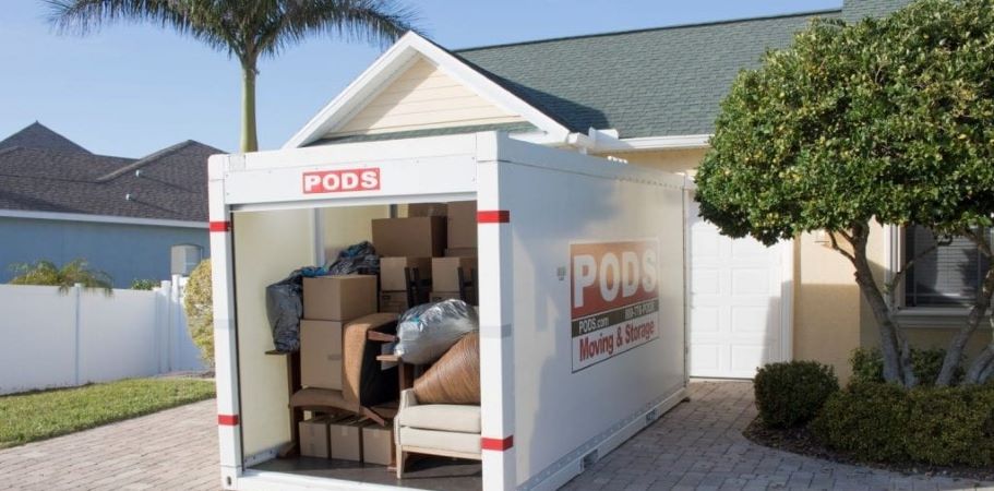 PODS container in driveway